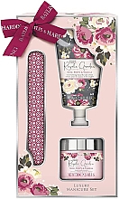 Kup Zestaw - Baylis & Harding Royale Garden Rose Poppy & Vanilla Luxury Manicure (h/cr/50ml + h/salt/70g + n/file)