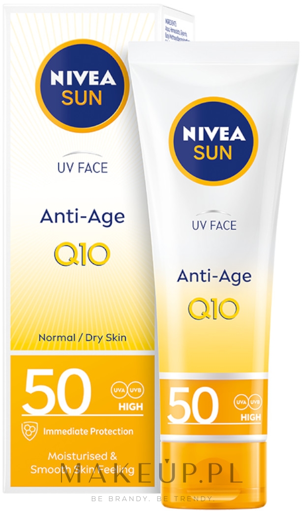 Przeciwsłoneczny krem przeciwstarzeniowy do twarzy SPF 50 - NIVEA Sun UV Face Q10 Anti-Age & Anti-Pigments — Zdjęcie 50 ml