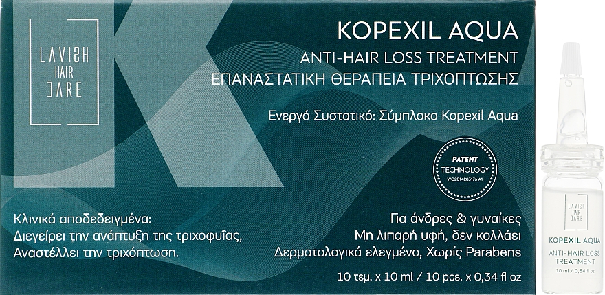 Ampułki przeciw wypadaniu włosów dla mężczyzn - Lavish Care Kopexil Aqua Anti-Hair Loss Treatmen — Zdjęcie N1