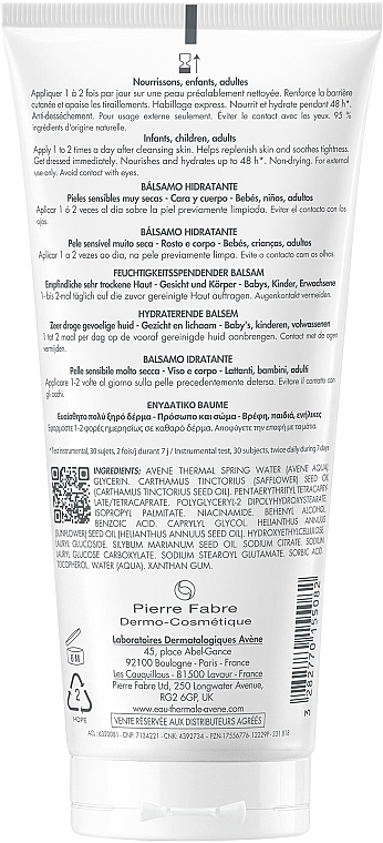 Nawilżający balsam do ciała - Avene XeraCalm Nutrition Moisturizing Balm — Zdjęcie N2