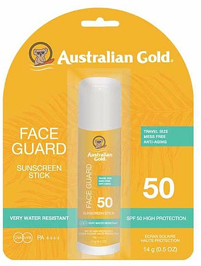 Sztyft przeciwsłoneczny do twarzy - Australian Gold Face Guard SPF 50 — Zdjęcie N1