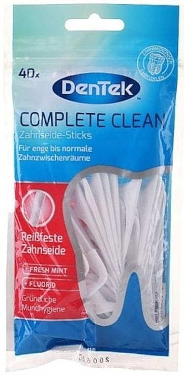 Nici dentystyczne Kompleksowe oczyszczanie, 40 szt. - DenTek Complete Clean  — Zdjęcie N1