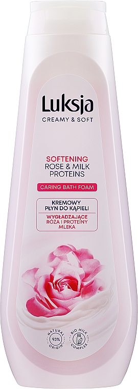 Płyn do kąpieli Płatki róż i proteiny mleka - Luksja Creamy Rose Petals & Milk Proteins — Zdjęcie N3