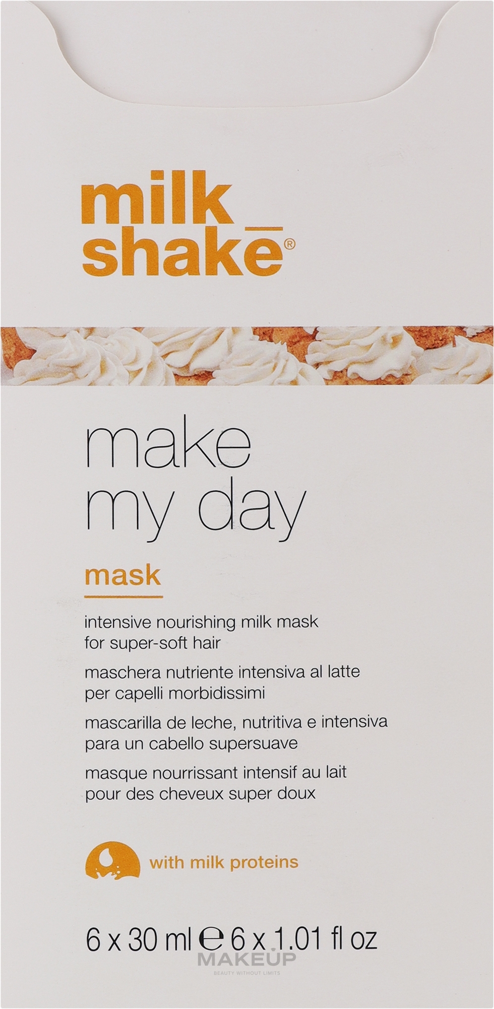 Intensywna odżywcza maska do włosów - Milk_Shake Make My Day Mask — Zdjęcie 6 x 30 ml