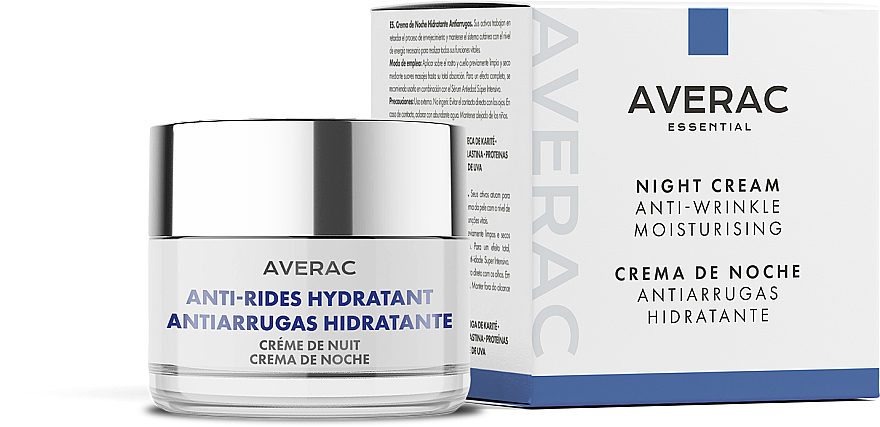 Nawilżający krem ​​przeciwzmarszczkowy na noc - Averac Essential Anti-Rides Hydrating Night Cream — Zdjęcie N1