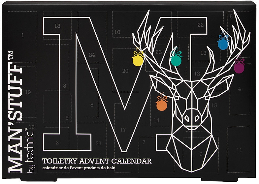 Kalendarz adwentowy, 24 produkty - Technic Cosmetics Man'Stuff Toiletry Advent Calendar — Zdjęcie N1