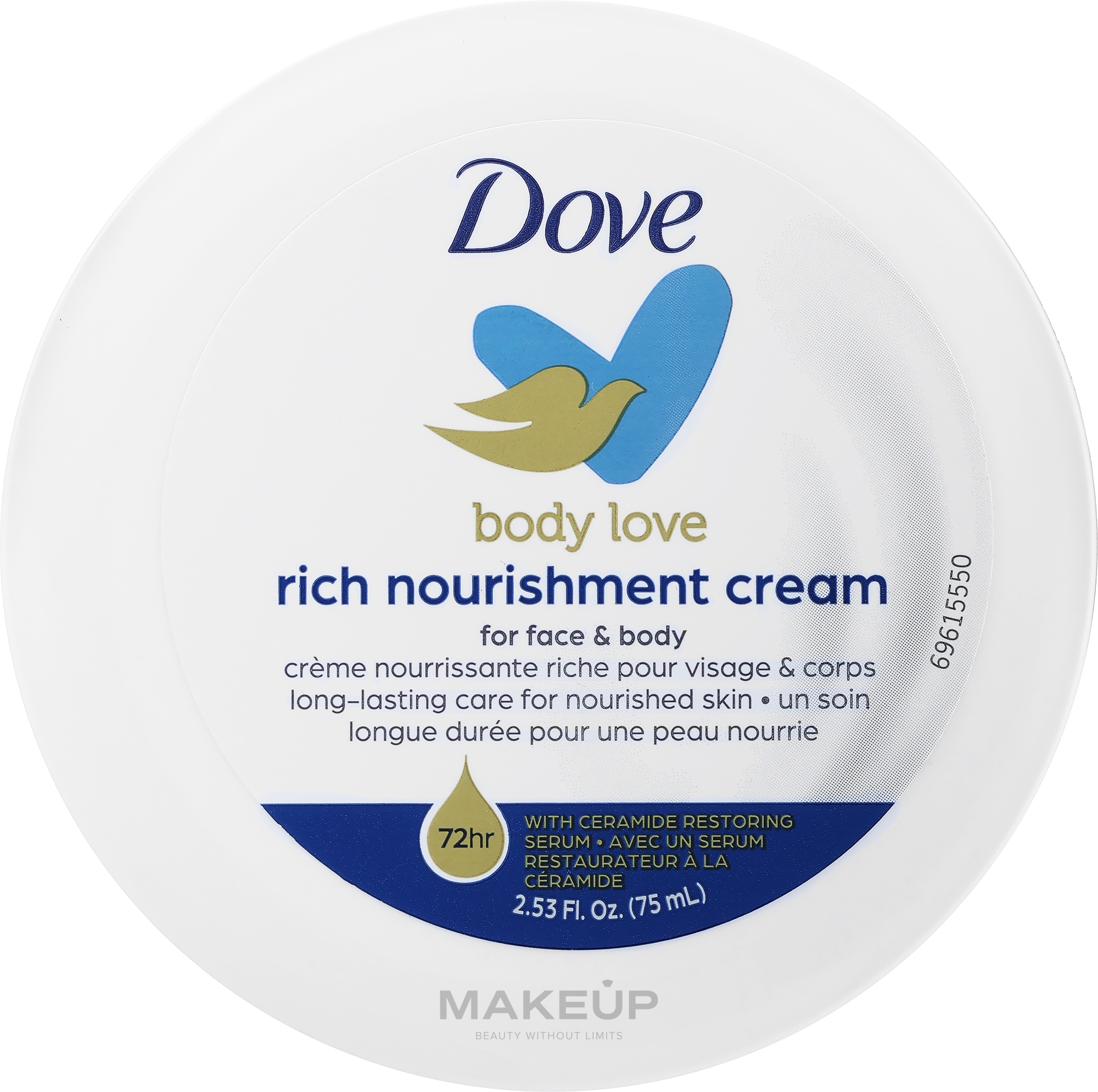 Bogaty krem odżywczy do ciała - Dove Rich Nourishment Cream — Zdjęcie 75 ml