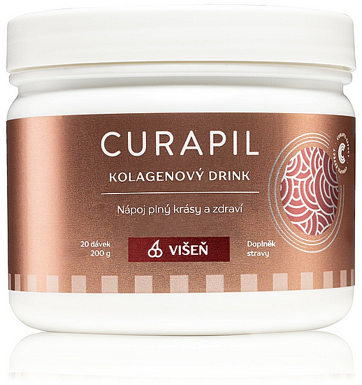 Suplement diety Kolagenowy napój wiśniowy - Curapil Organics — Zdjęcie N1