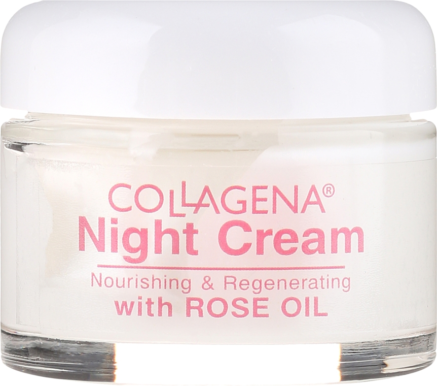 Krem do twarzy na noc z kolagenem i olejem jojoba - Collagena Rose Natural Night Cream — Zdjęcie N2