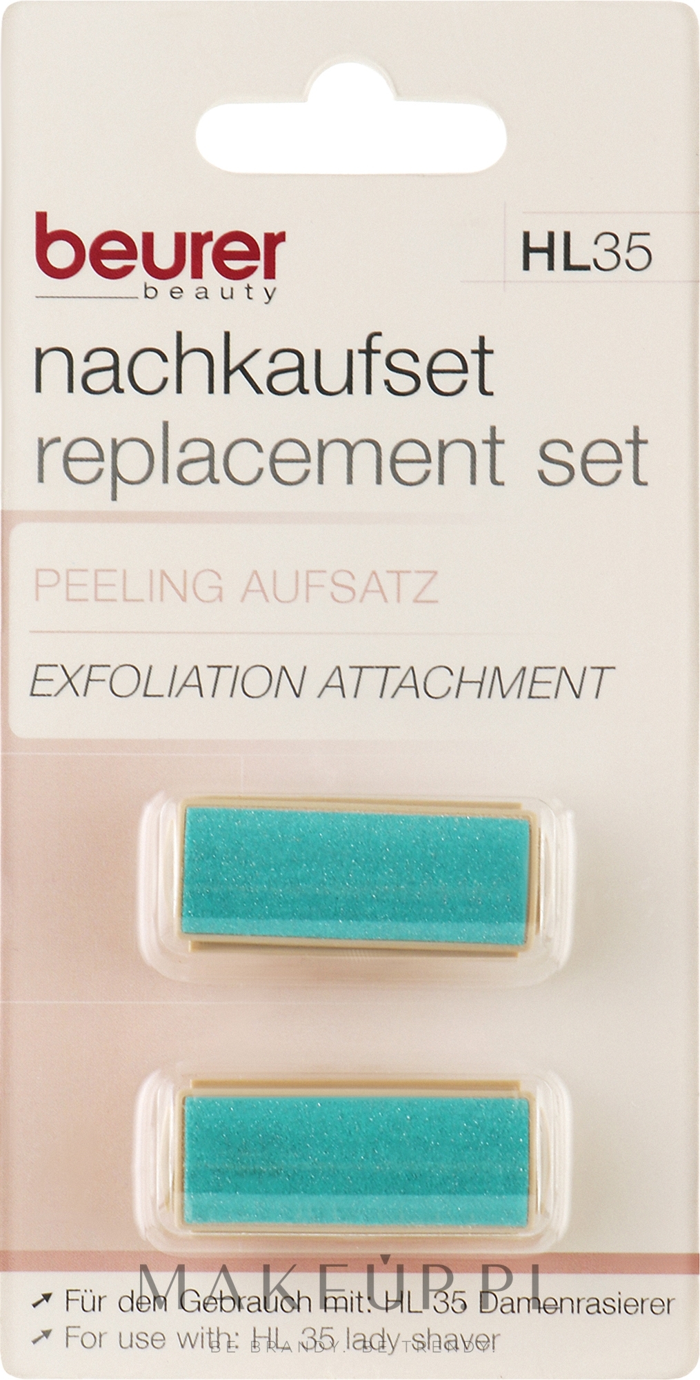 Nasadka złuszczająca do maszynki do golenia dla kobiet - Beurer Replacement Exfoliating Attachment For Razor HL 35 — Zdjęcie 2 szt.