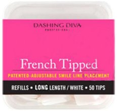 Kup Tipsy długie francuskie - Dashing Diva French Tipped Long White 50 Tips (Size 4)