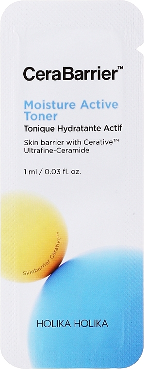 Nawilżający aktywny tonik do twarzy - Holika Holika CeraBarrier Moisture Toner (próbka) — Zdjęcie N1