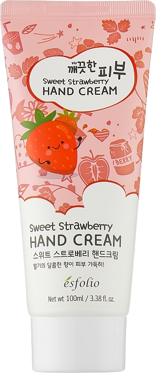 Krem do rąk z ekstraktem truskawkowym - Esfolio Pure Skin Sweet Strawberry Hand Cream  — Zdjęcie N1