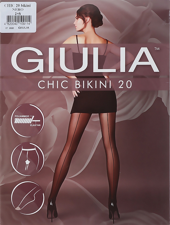 Rajstopy damskie Chic Bikini, 20 DEN, nero - Giulia — Zdjęcie N1