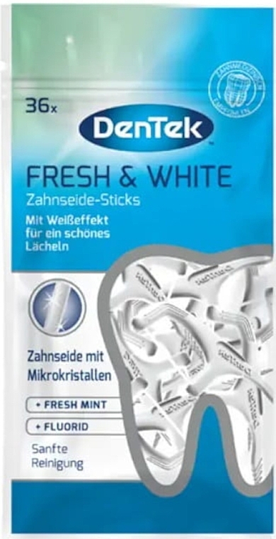 Wykałaczki Odświeżające i wybielające, 36 szt. - DenTek Fresh And White — Zdjęcie N1