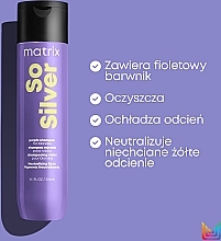 Szampon neutralizujący niechciany żółty odcień włosów - Matrix Total Results Color Obsessed So Silver Shampoo — Zdjęcie N6