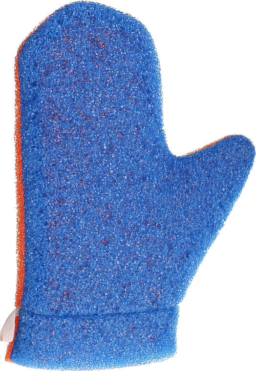 Rękawica do masażu, 6021, niebiesko-pomarańczowa - Donegal Aqua Massage Glove — Zdjęcie N1