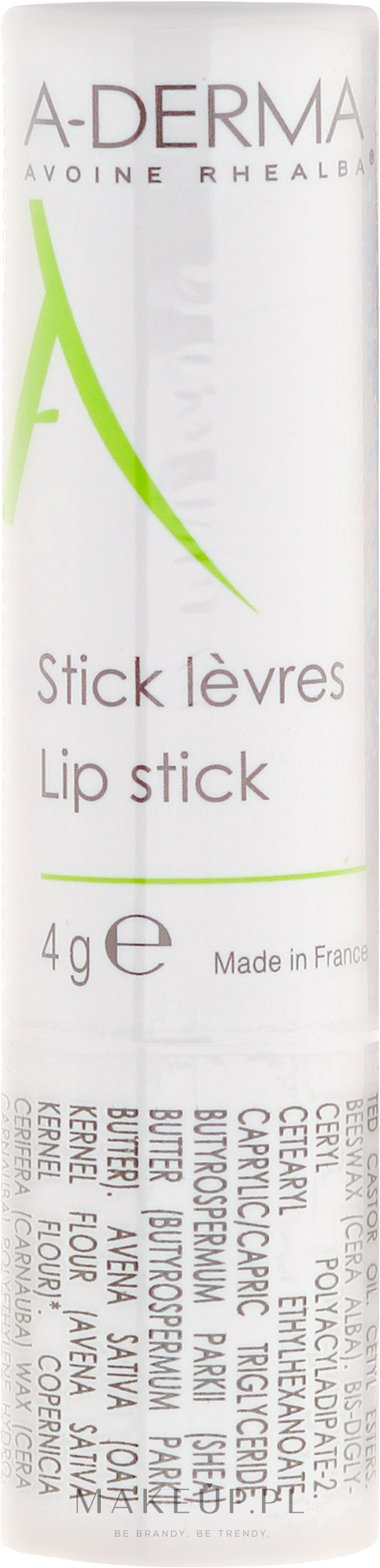 Sztyft do ust z wyciągiem z owsa rhealba - A-Derma Lip Balm Stick — Zdjęcie 4 g