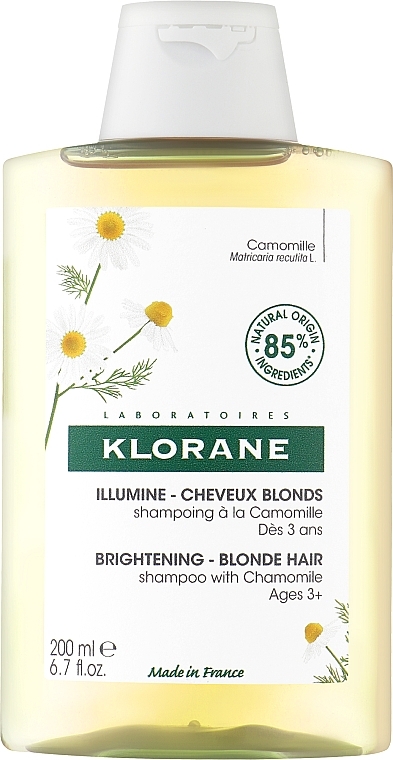 Szampon do jasnych włosów z wyciągiem z rumianku - Klorane Shampoo With Chamomile