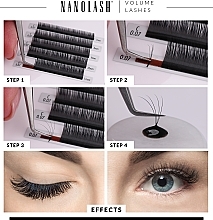 Sztuczne rzęsy C, 0.15 (10 mm) - Nanolash Volume Lashes — Zdjęcie N6