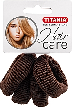 Duże brązowe gumki do włosów (4 szt.) - Titania — Zdjęcie N1