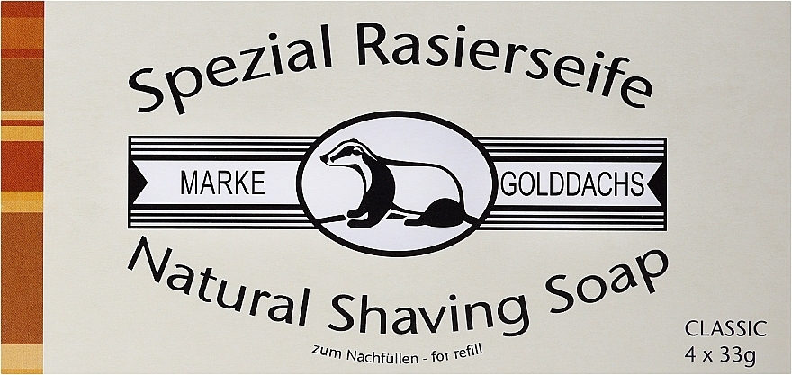 Zestaw - Golddachs Shaving Soap Classic (soap 4 x 33 g) — Zdjęcie N1