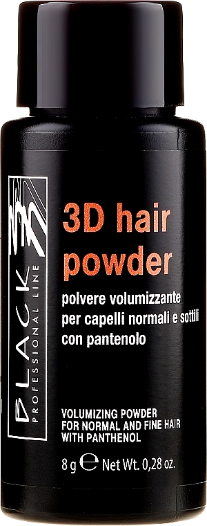 Puder dodający włosom objętości - Black Professional Line 3D Hair Powder — Zdjęcie N1