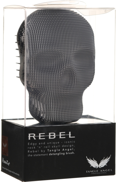 Szczotka do włosów - Tangle Angel Rebel Studded Black Chrome Detangling Brush — Zdjęcie N1