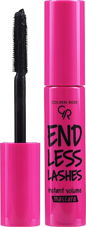 Pogrubiający i wydłużający tusz do rzęs - Golden Rose End Less Lashes Instant Volume Mascara — Zdjęcie N2