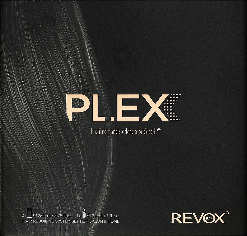 Zestaw 5 kroków do pielęgnacji włosów w salonie i domu - Revox Plex Hair Rebuilding System Set for Salon & Home — Zdjęcie N2