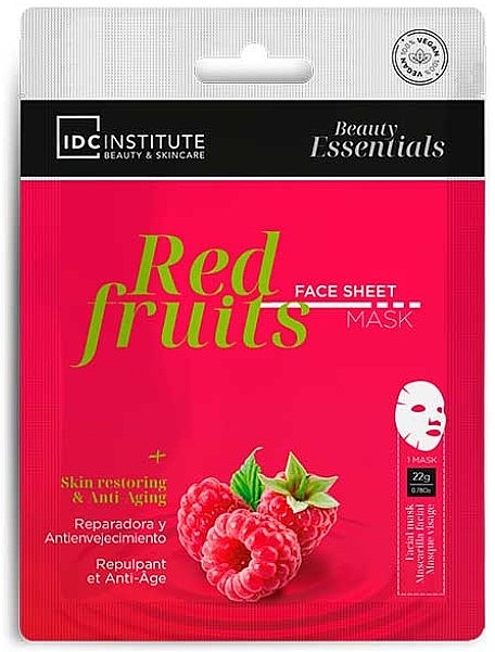 Maseczka do twarzy Czerwone owoce - IDC Institute Red Fruits Ultra Fine Face Mask — Zdjęcie N1
