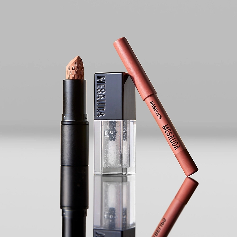 Zestaw - Mesauda Milano Kit Lip Boutique (lipstic/3g + l/gloss/2ml + l/pencil/0.8g) — Zdjęcie N4