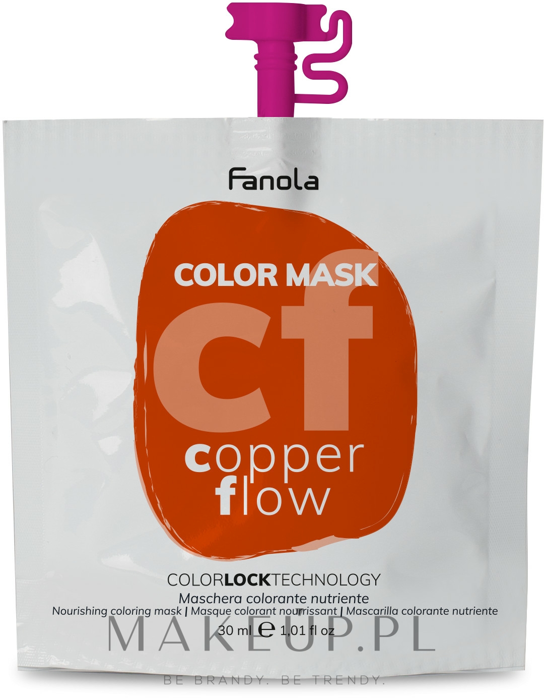Koloryzująca maska do włosów, 30 ml - Fanola Color Mask — Zdjęcie Cooper