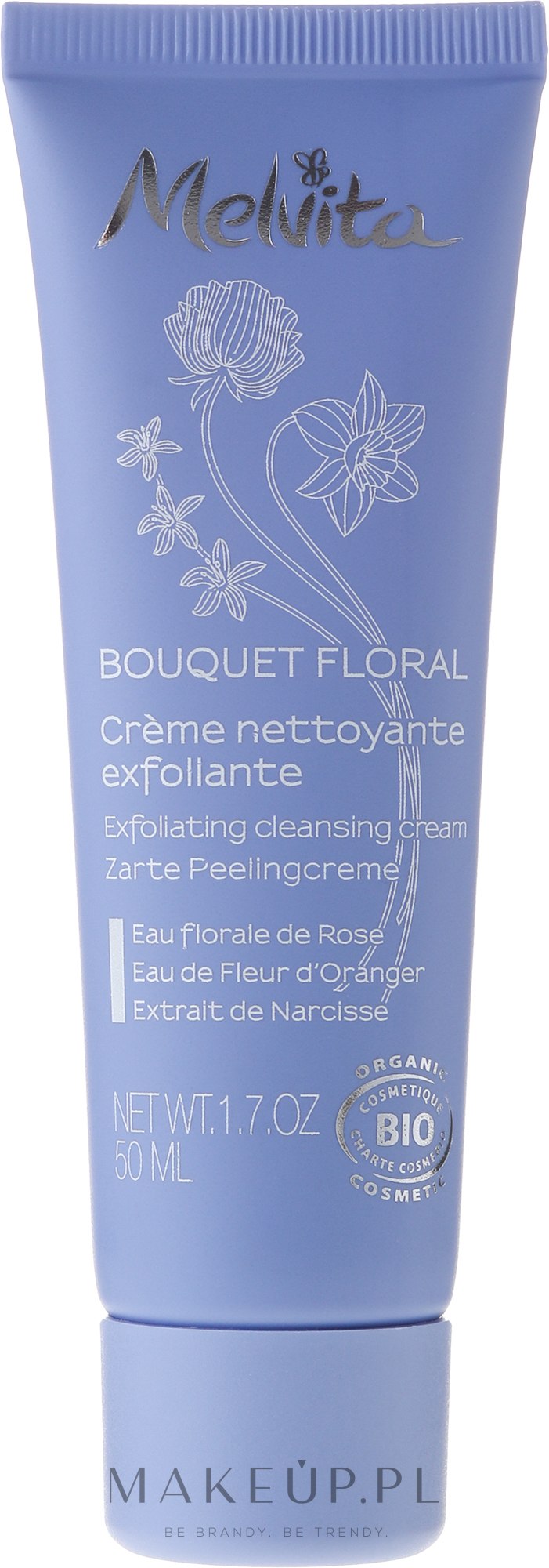 Oczyszczający krem złuszczający do twarzy - Melvita Bouquet Floral Exfoliating Cleansing Cream — Zdjęcie 50 ml