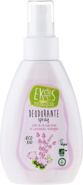 Dezodorant w sprayu z lawendą i bodziszkiem - Ekos Personal Care Spray Deodorant With Organic Aloe Juice And Extract of Tricolor Violet