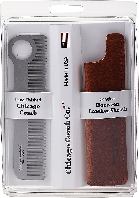 Zestaw do włosów - Chicago Comb Co (comb/1pc + case/1pc) — Zdjęcie N1