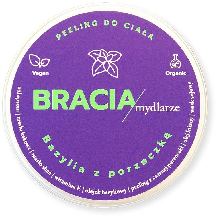 Peeling do ciała z bazylią i czerwoną porzeczką - Bracia Mydlarze Basil & Currant Salt Scrub — Zdjęcie N1