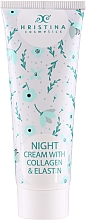 Krem do twarzy na noc z kolagenem i elastyną - Hristina Cosmetics Night Cream With Collagen & Elastin — Zdjęcie N1