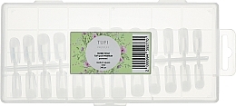 Żelowe tipsy medium, transparentne, kwadratowe - Tufi Profi Premium — Zdjęcie N1