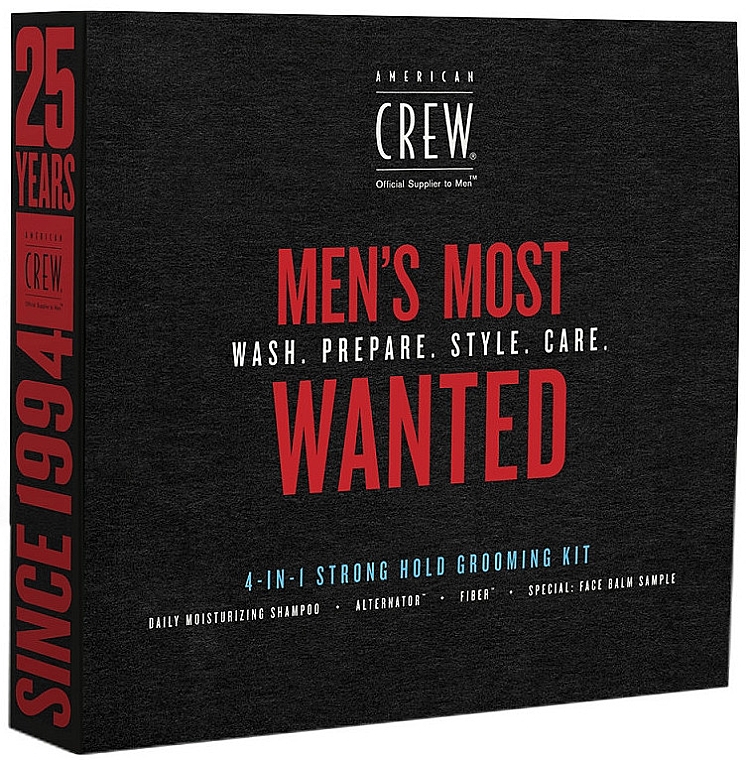 Zestaw - American Crew Men's Most Wanted (shm 250 ml + cr 50 g + spray 100 ml + balm 7,4ml) — Zdjęcie N2