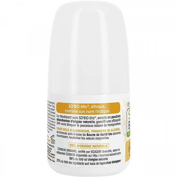 Dezodorant do skóry wrażliwej i suchej z masłem shea - So'Bio Etic Shea Butter Deodorant Roll-on — Zdjęcie N2