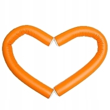 Elastyczne wałki do włosów, długość 18 cm, d16 mm, pomarańczowe, 10 szt. - Xhair — Zdjęcie N3
