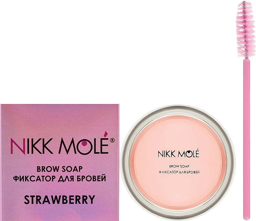 Mydełko do brwi Truskawka - Nikk Mole Brow Soap Strawberry — Zdjęcie N2