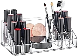 Organizer kosmetyczny 12,5 x 22 x 8 cm, przezroczysty - BoxUp — Zdjęcie N2