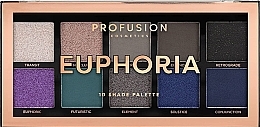 Kup Paleta cieni do powiek - Profusion Cosmetics Euphoria 10 Shades Eyeshadow Palette