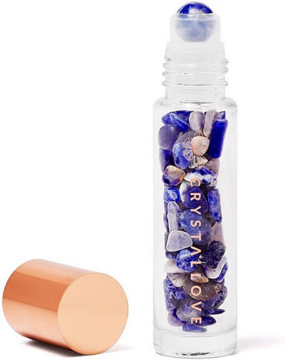 Buteleczka z kryształkami lapis lazuli na olejek eteryczny, 10 ml - Crystallove Lapis Lazuli Oil Bottle — Zdjęcie N1