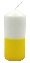 Kup Świeca dekoracyjna 5,6 x 12 cm, żółto-biała - Admit