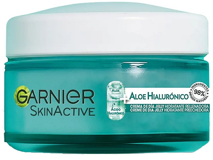 Nawilżający żel do twarzy krem - Garnier Skin Active Hyaluronic Aloe Moisturizing Jelly Day Cream — Zdjęcie N2