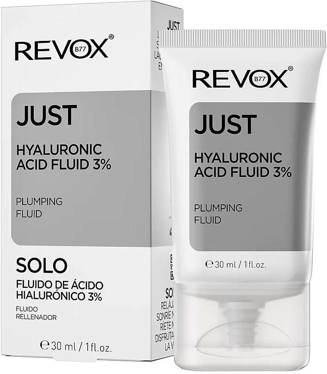 Hialuronowy płyn do twarzy - Revox Just Hyaluronic Acid Fluid 3% — Zdjęcie N1