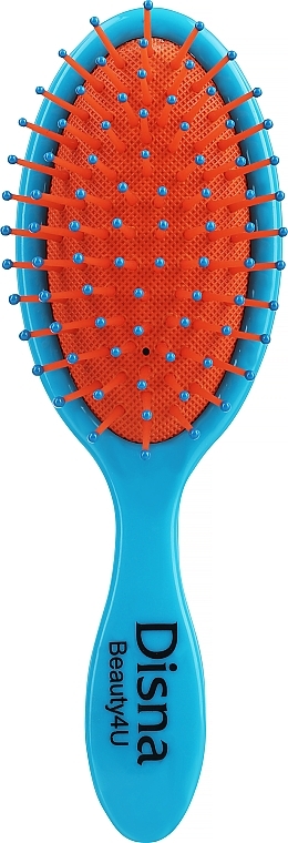 Szczotka do włosów owalna z nylonowym włosiem, 18 cm, pomarańczowo-turkusowa - Disna Beauty4U — Zdjęcie N2